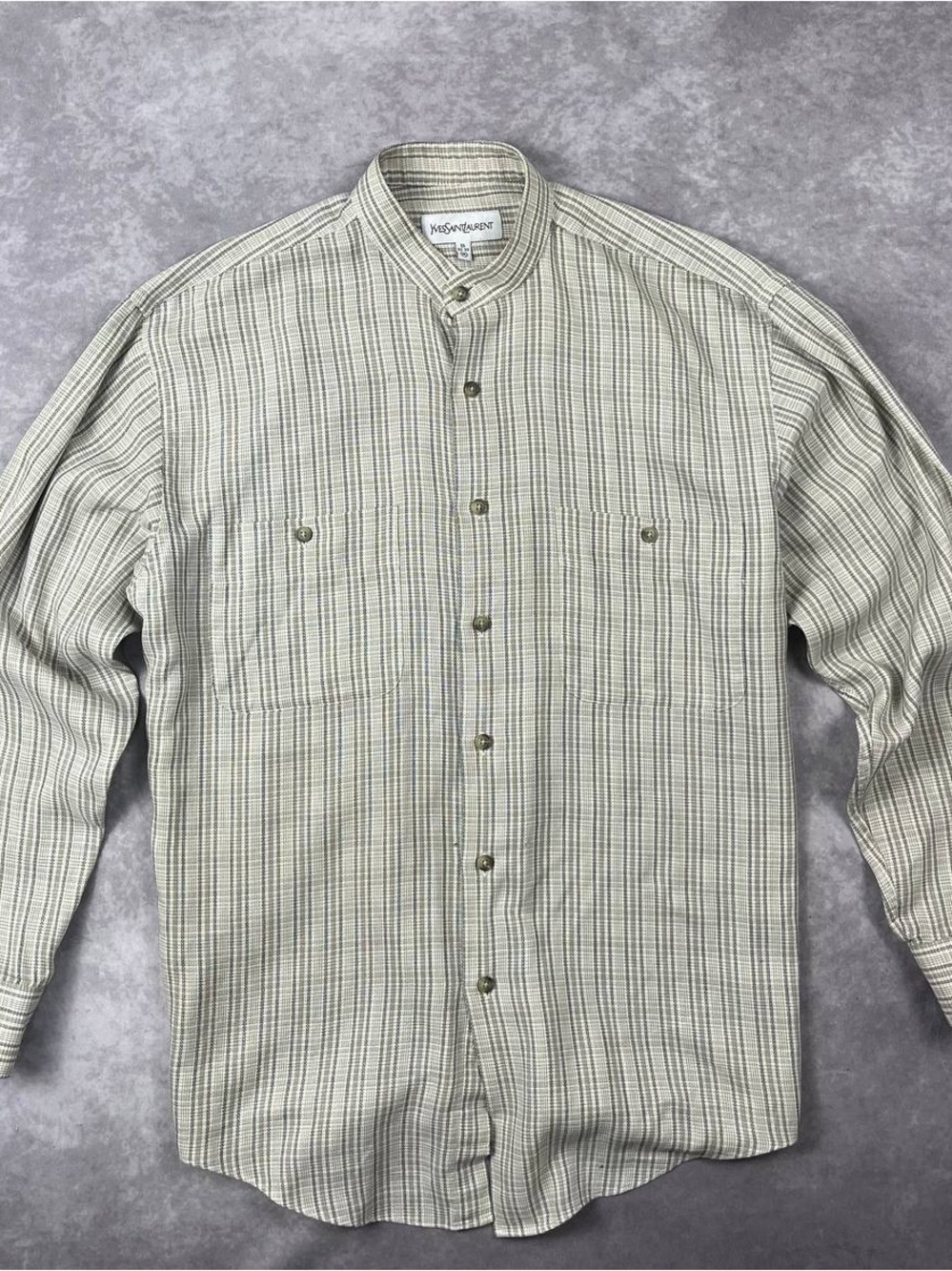 [101] Vintage Yves Saint Laurent
Designer Button up Shirt Size M